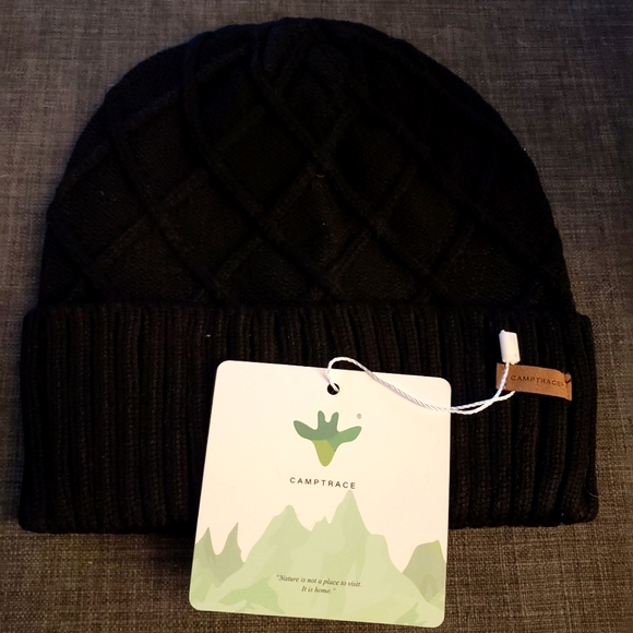 Camptrace Accessories - Camptrace Black Knitted Winter Beanie